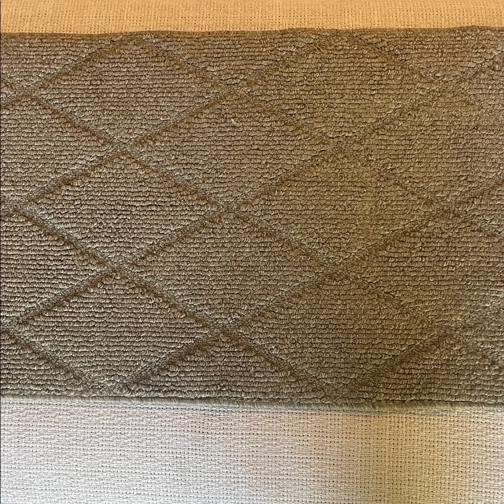 Brown Textured Diamond Pattern Rug